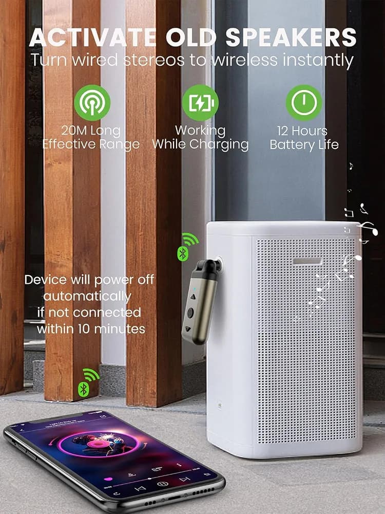 آداپتور خودروی بلوتوث ۶.۰ با ورودی AUX مدل HVMLAK Air88 — تصویر ۷