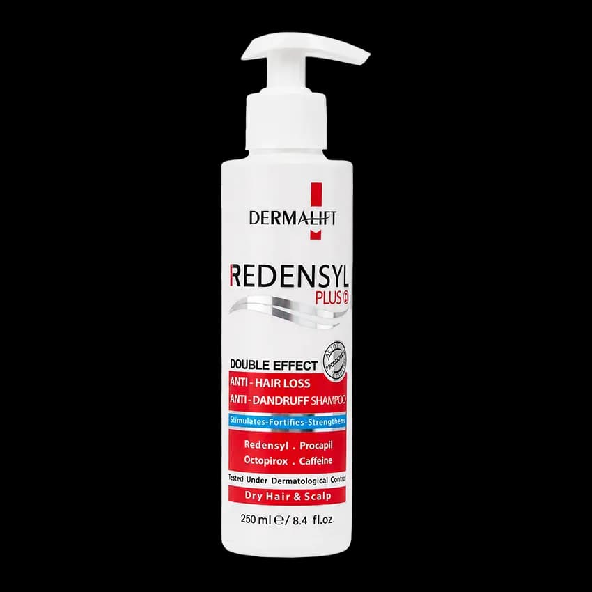 شامپو ضدشوره و ضد ریزش مو چرب +REDENSYL درمالیفت حجم 250ML — تصویر ۷