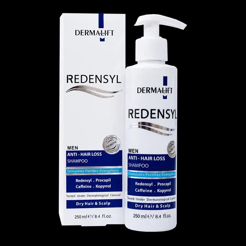 شامپو ضدریزش مو خشک بانوان درمالیفت مدل REDENSYL حجم 250ML — تصویر ۴