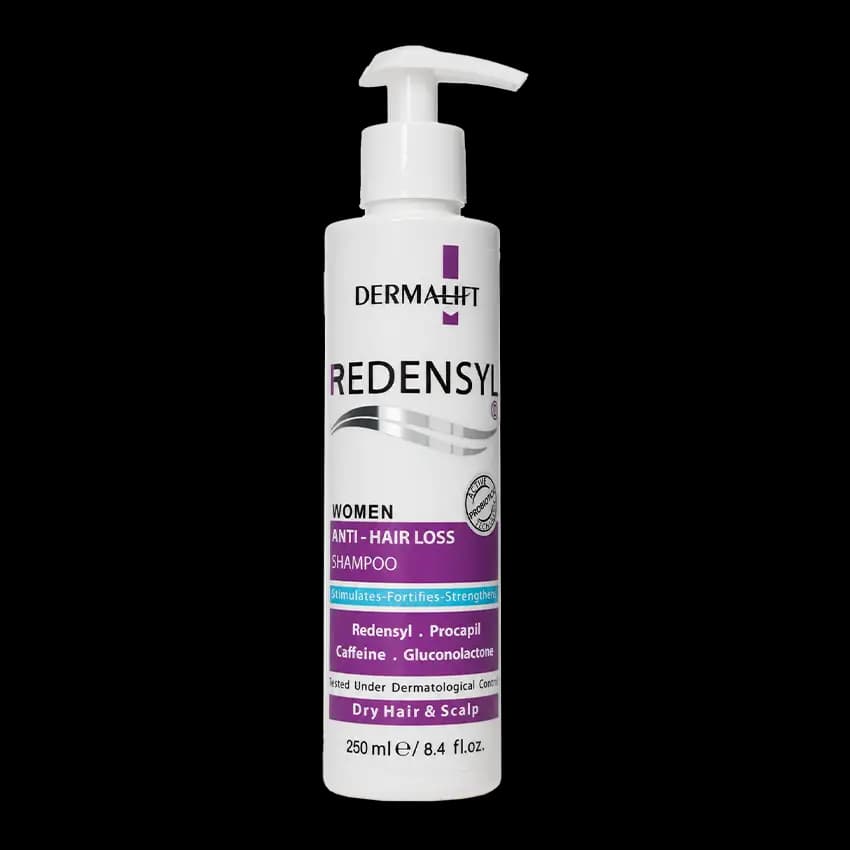 شامپو ضدریزش مو خشک بانوان درمالیفت مدل REDENSYL حجم 250ML