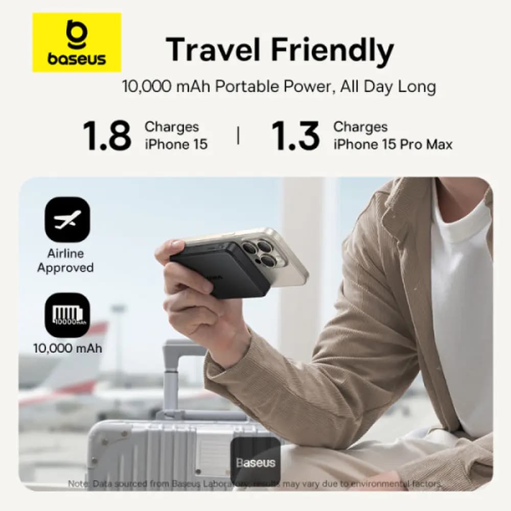 پاور بانک مگسیف 10000 22.5W بیسوس مدل Baseus Airpow ll 22.5W 10000mAh — تصویر ۵