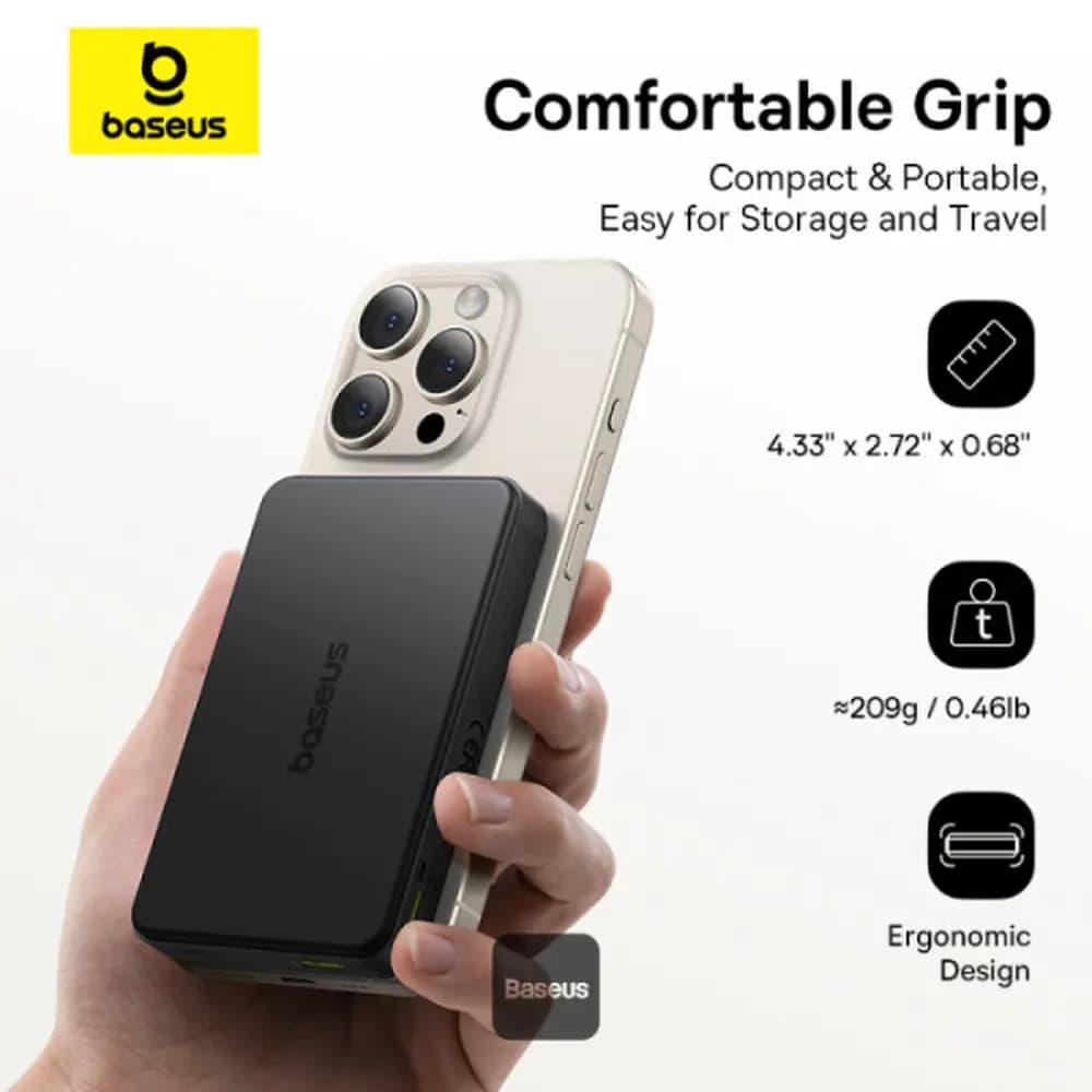 پاور بانک مگسیف 10000 22.5W بیسوس مدل Baseus Airpow ll 22.5W 10000mAh — تصویر ۳