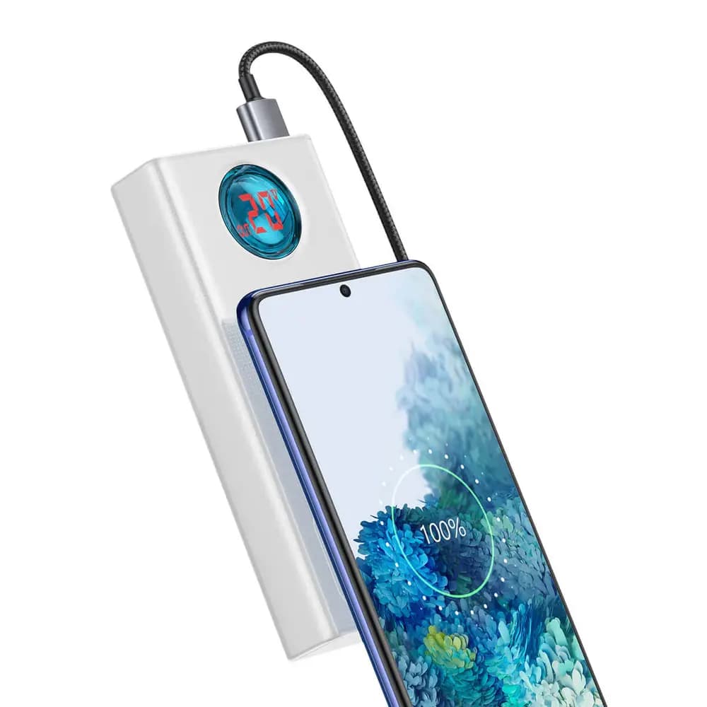 پاور بانک 30000mAh 65W بیسوس مدل Baseus Amblight Digital Display 30000 — تصویر ۴