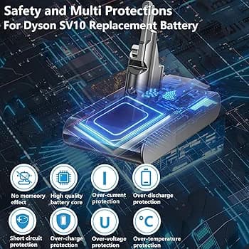 باتری جایگزین FLYLINKTECH مدل V8 با ظرفیت ۶۰۰۰ میلیآمپر ساعت — تصویر ۸