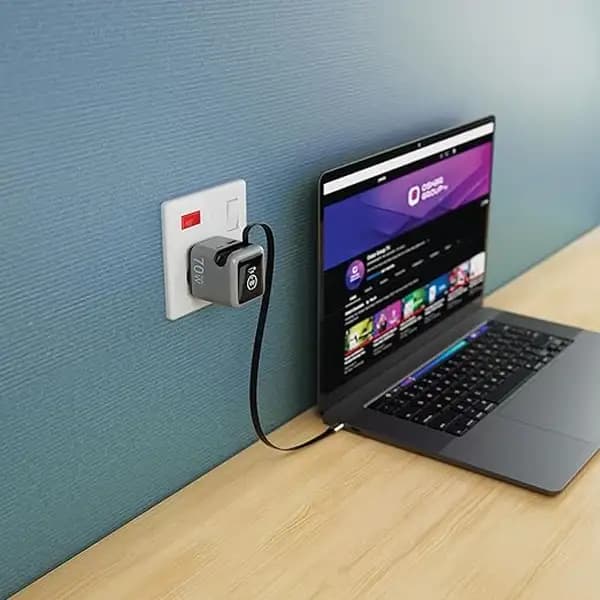 آداپتور 70 وات پاورولوژی مدل POWEROLOGY Halo Dual-Port GaN Charger — تصویر ۷