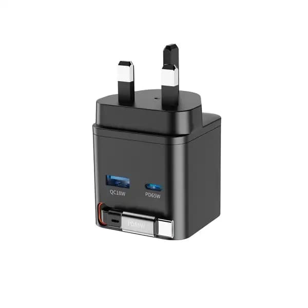 آداپتور 70 وات پاورولوژی مدل POWEROLOGY Halo Dual-Port GaN Charger — تصویر ۴