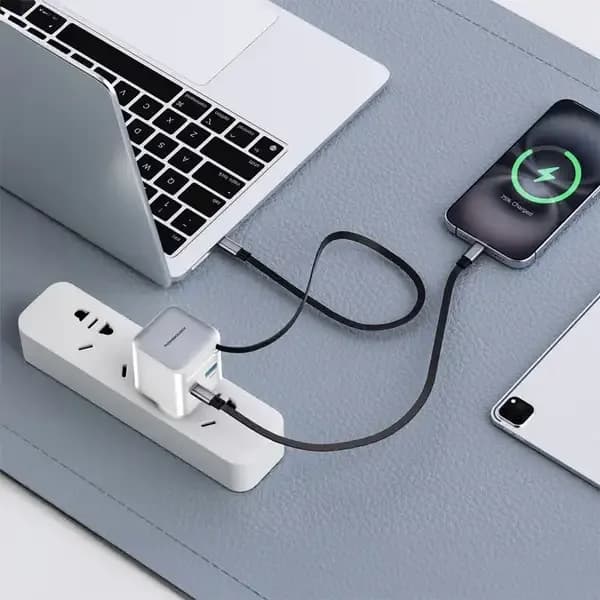 آداپتور 70 وات پاورولوژی مدل POWEROLOGY Halo Dual-Port GaN Charger — تصویر ۲