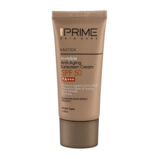 ضدآفتاب بی رنگ جوان کننده پریم SPF50 40ML