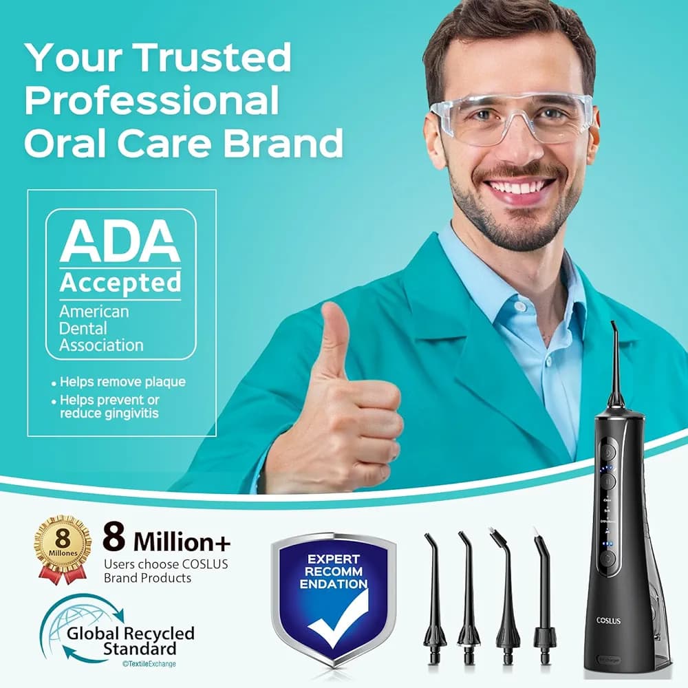 واترجت (دستگاه آبیاری دندان) قابل حمل COSLUS — تصویر ۵