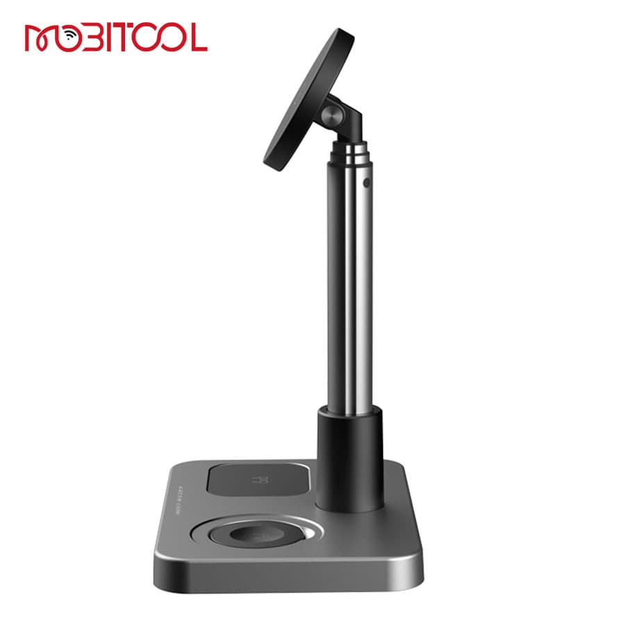 استند وایرلس شارژ سه کاره گرین لاین Green Lion 3 in 1 Telescopic Wireless Charger GX28 — تصویر ۴