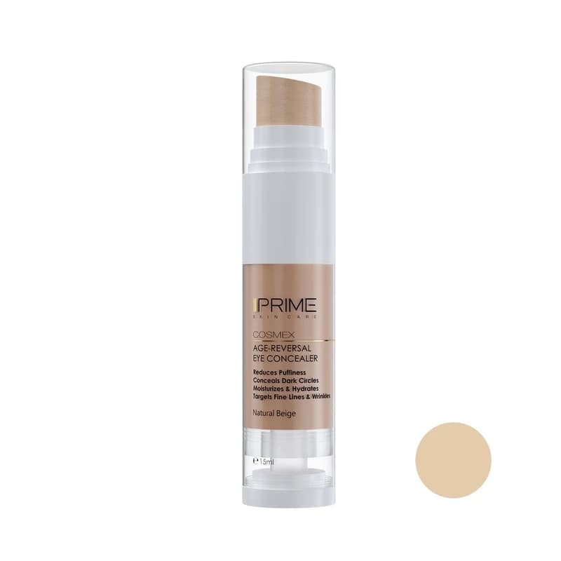 کانسیلر دور چشم پریم مدل جوان کننده حجم 15 میل رنگ بژ طبیعی SPF25 102