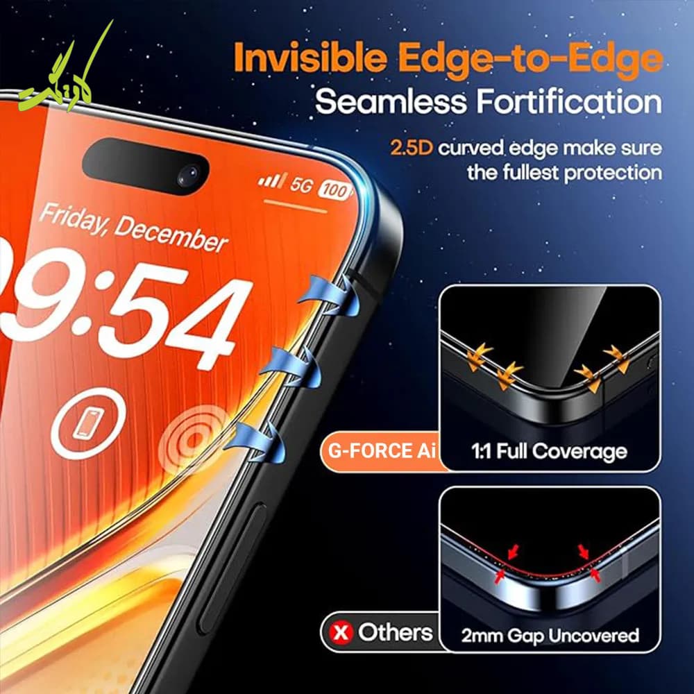 گلس آیفون 17 پرو مکس مدل G-TECH G-FORCE Ai 17 ProMax — تصویر ۸