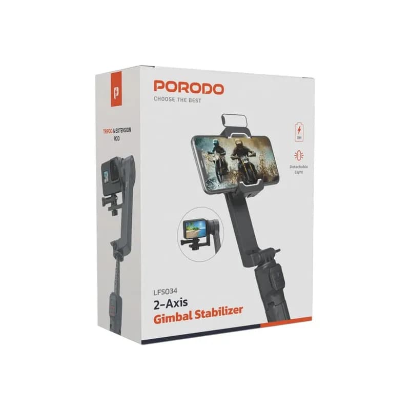 پایه نگهدارنده گوشی موبایل پرودو مدل Porodo 2-Axis Gimbal Stablizer — تصویر ۳