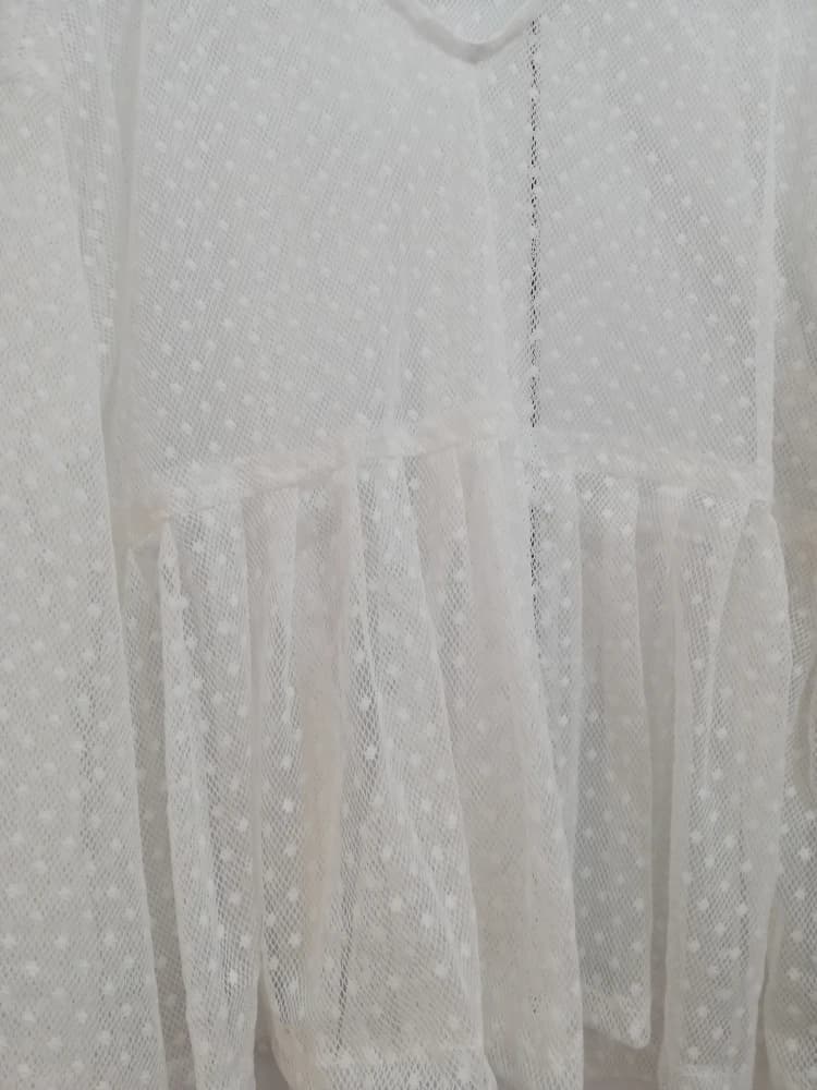 شومیز زنانه گیپور خال خالی — تصویر ۴
