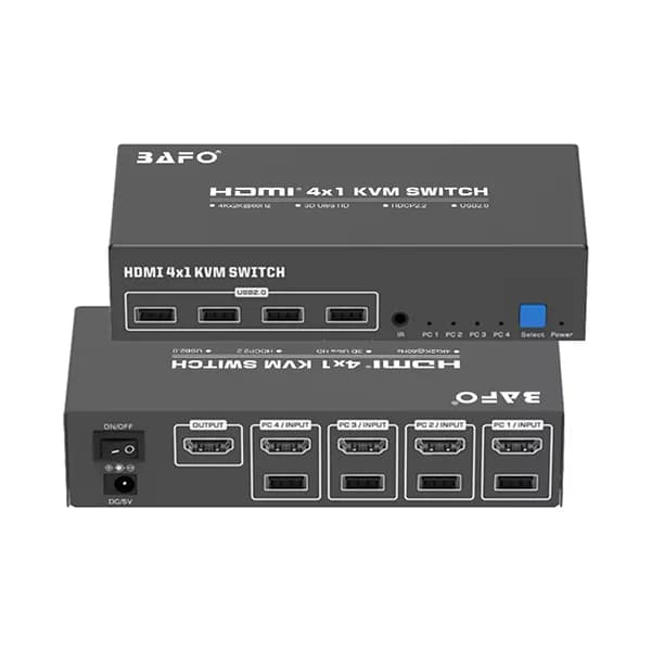 سوئیچ 4 پورت KVM HDMI USB بافو مدل BF-190