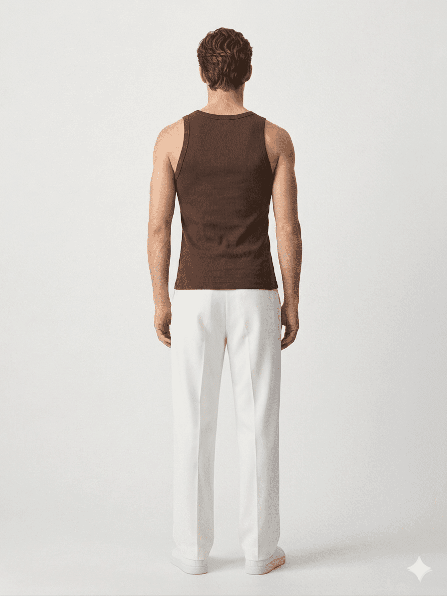 تنگ تاپ ZARA – قهوه ای — تصویر ۴