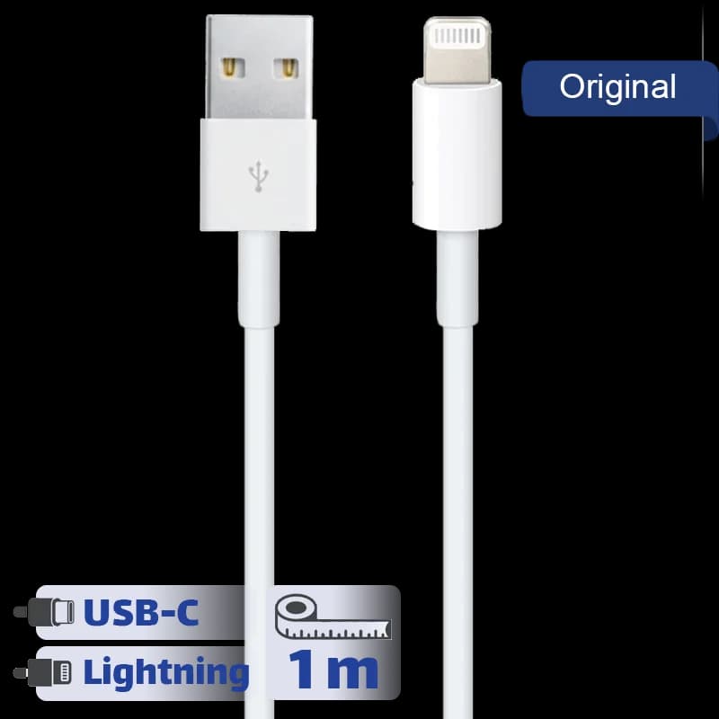 کابل USB به لایتنینگ اورجینال اپل یک متری