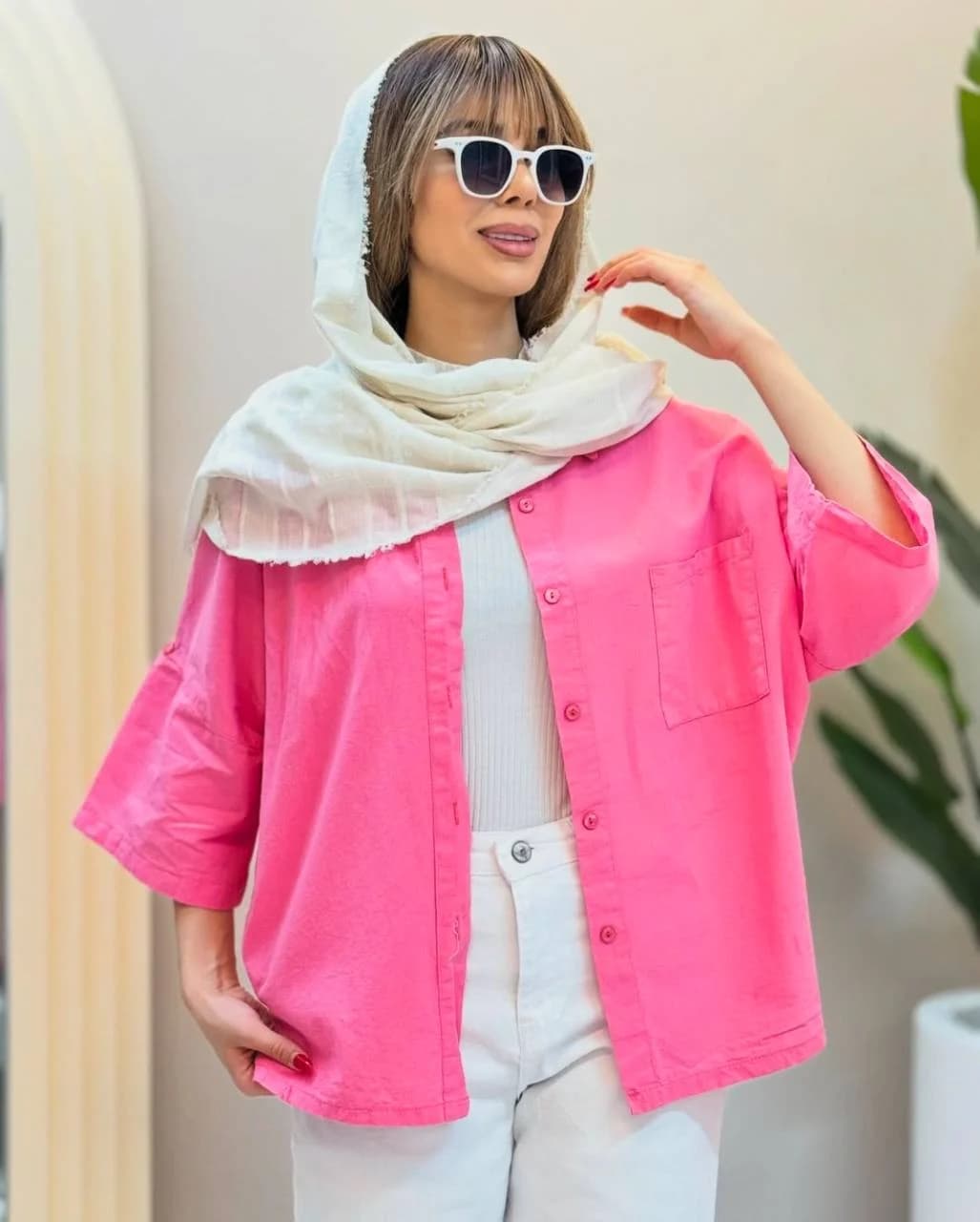 شومیز لینن لنا ترک — تصویر ۷