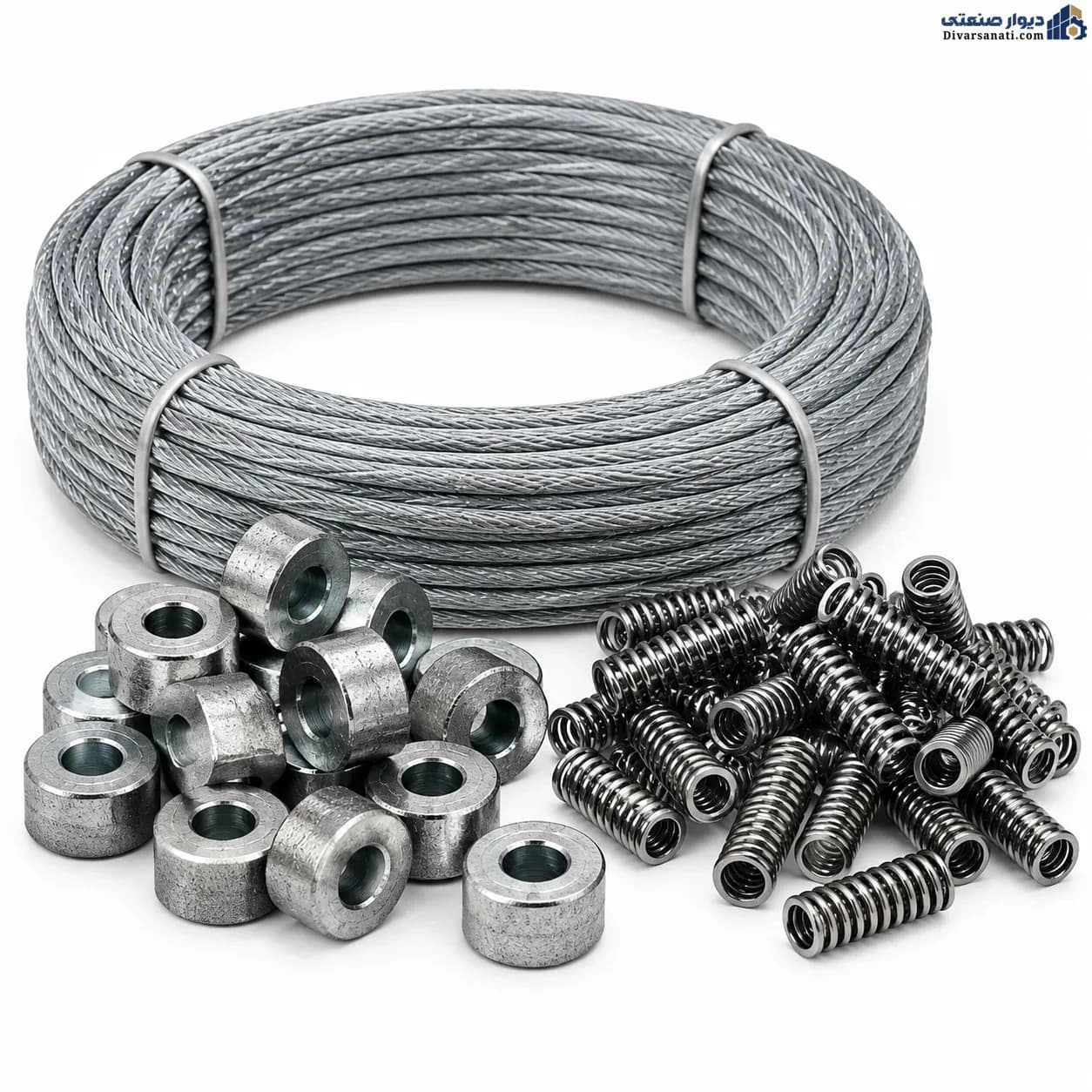 سیستم سیم الماسه برش سنگ و کوه Diamond wire& segment با لقمه الماسه و فنر MA30-3
