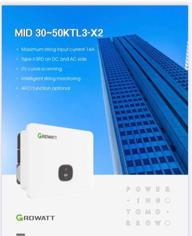 اینورتر خورشیدی 50 کیلووات MID 50KTL3-X2 گرووات — تصویر ۲