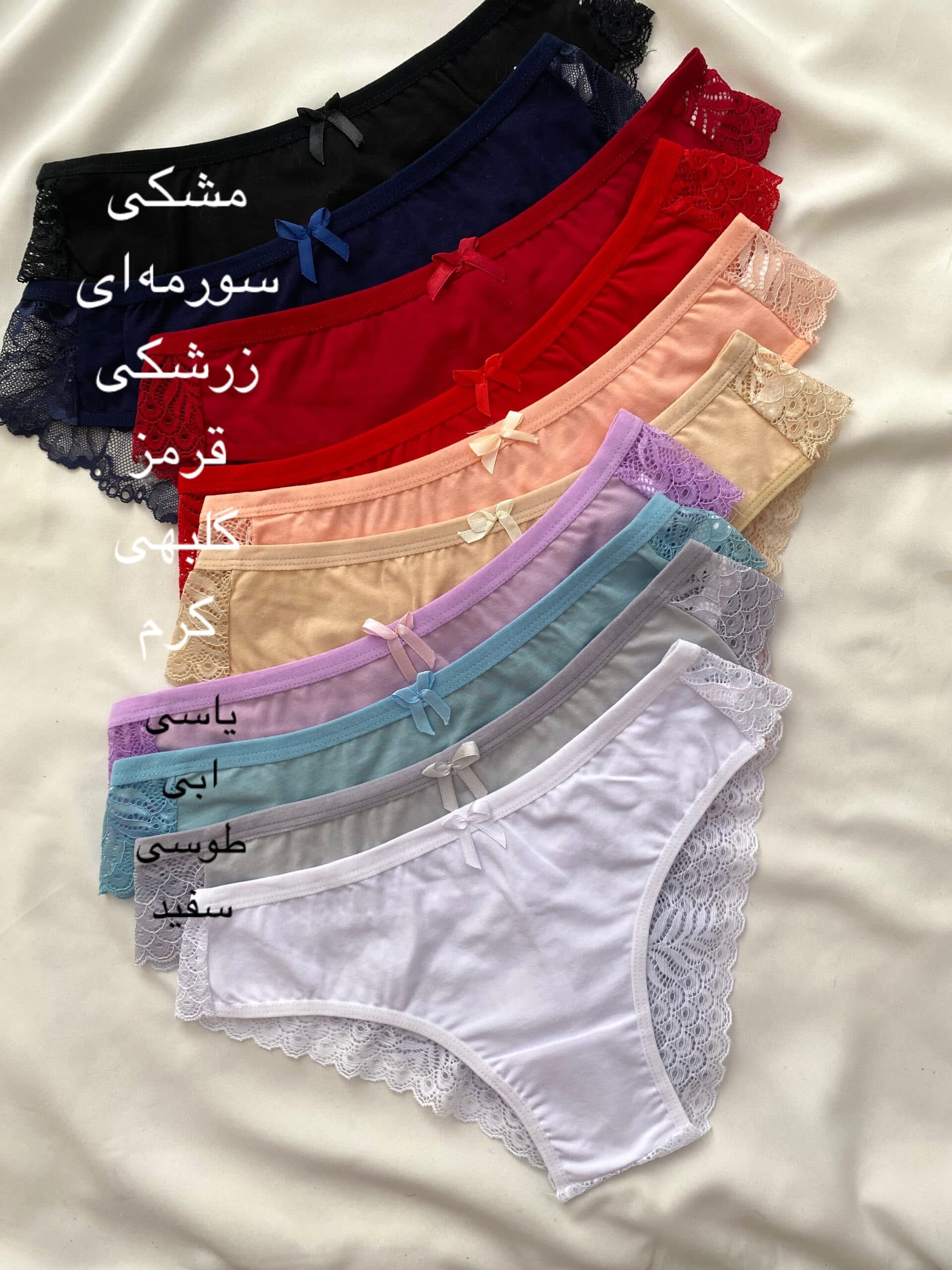 شورت زنانه فانتزی نخی پشت تور — تصویر ۲