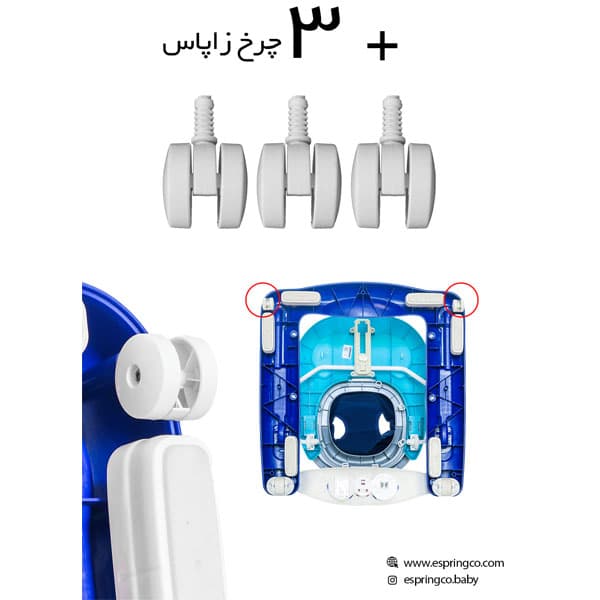 روروک سه کاره اسپرینگ سرخابی طوسی — تصویر ۷