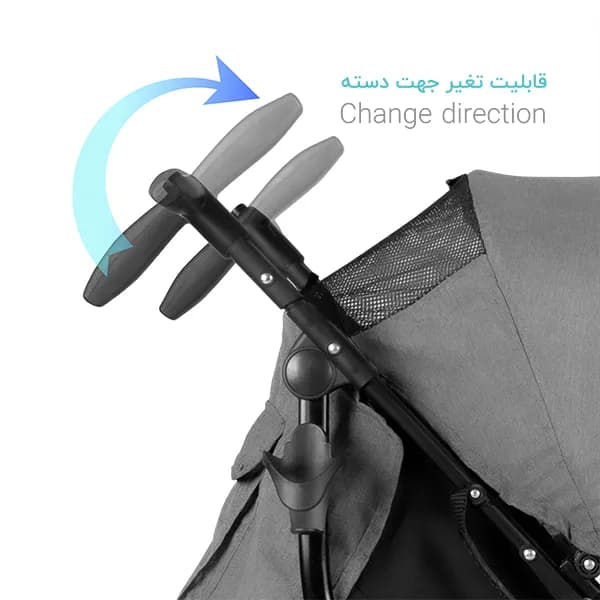 کالسکه عصایی اسپرینگ مدل لیدو پلاس دودی — تصویر ۳
