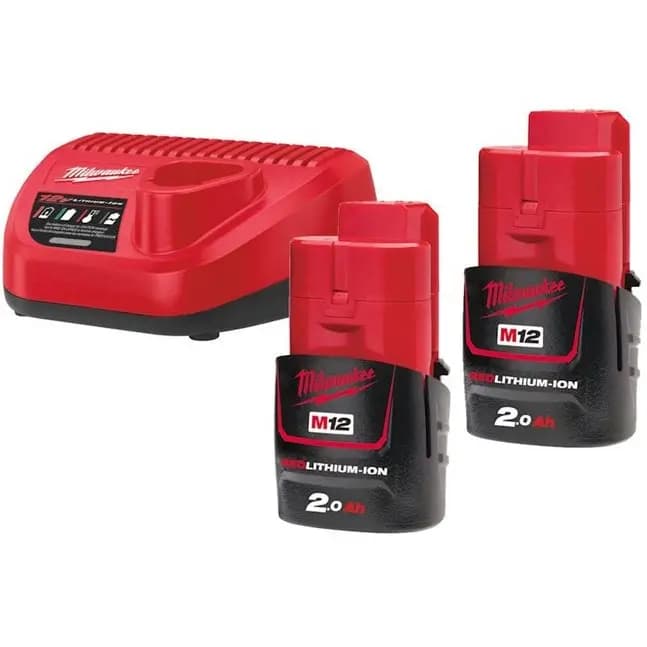 پک باتری و شارژر میلواکی 12 ولت 2 آمپر مدل M12NRG-202