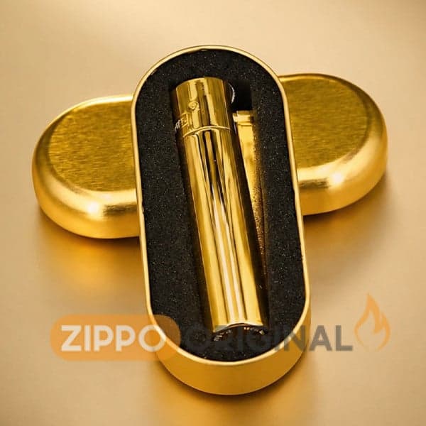 فندک کلیپر فلزی GOLD طلایی براق — تصویر ۴