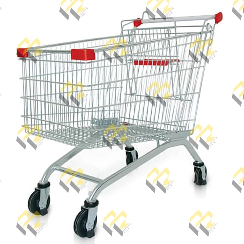 چرخ خرید فروشگاهی فلزی ۱۲۰ لیتری