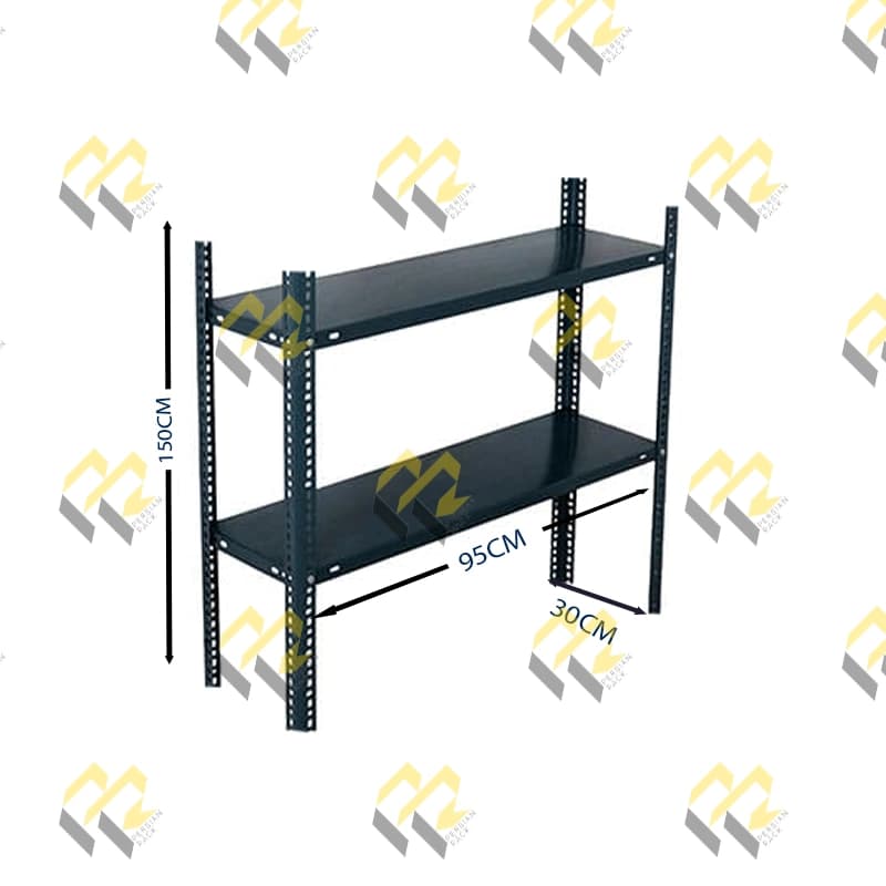 قفسه پیچ و مهره ای انباری دو طبقه سایز 95*40 ارتفاع 150 CM