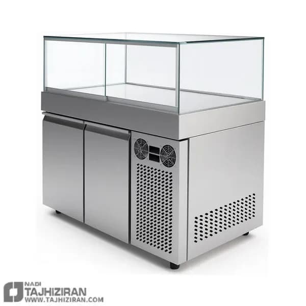 شوکیس فرانسوی 130 سانت مکث سیلور شیشه 50 سانت