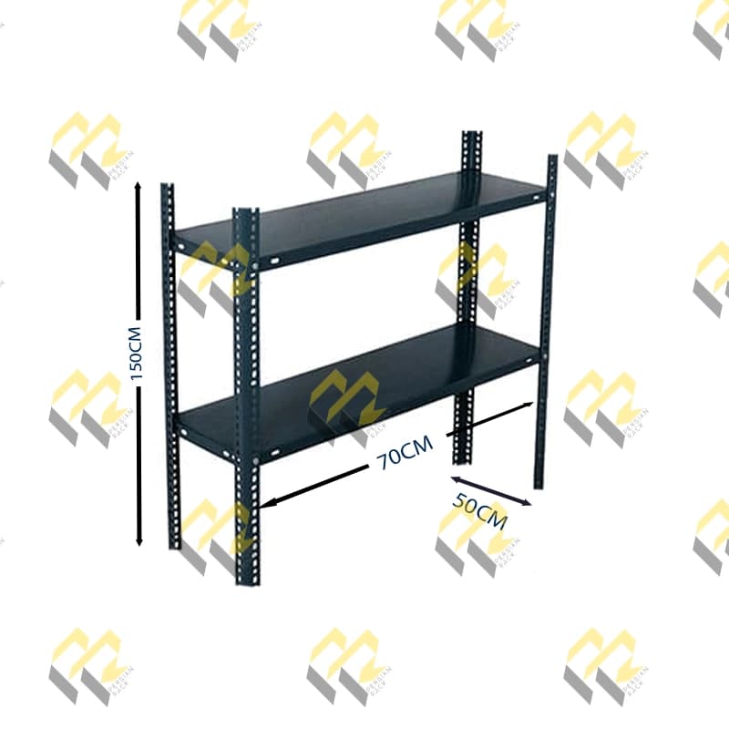 قفسه پیچ و مهره ای انباری دو طبقه سایز 70*50 ارتفاع 150 CM