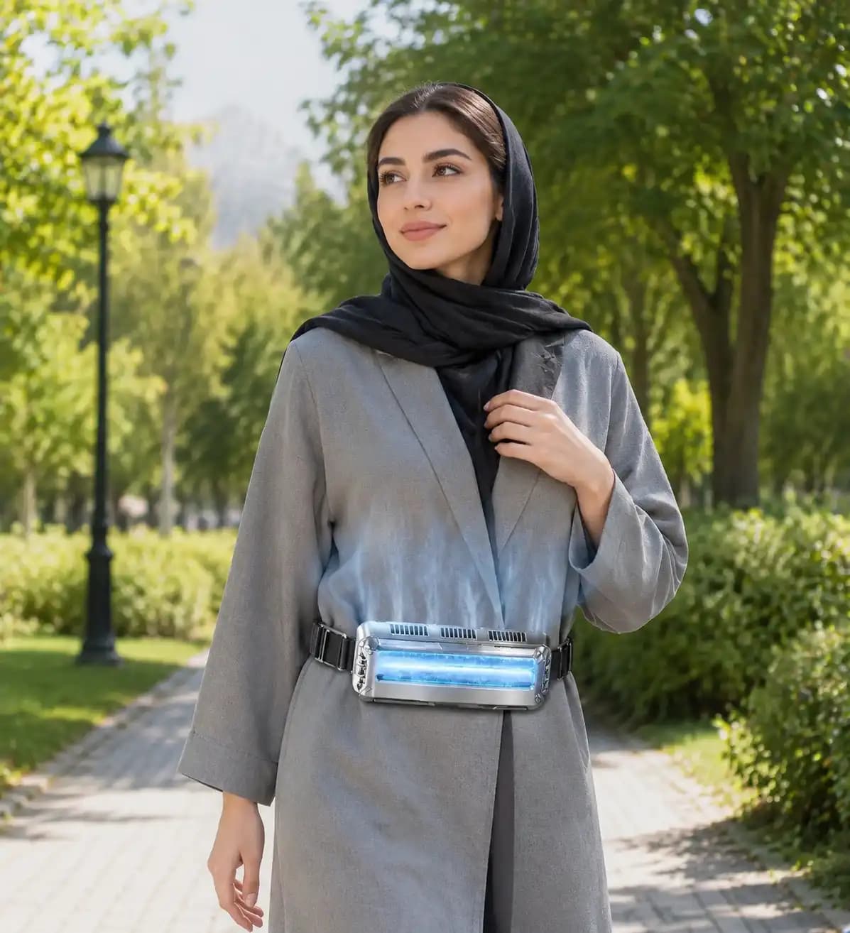 پنکه کمری شارژی F79 | خنککننده پرتابل با باتری ۵۰۰۰mAh و گارانتی — تصویر ۶