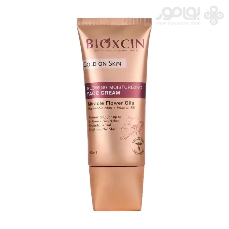 کرم مرطوب کننده و درخشان‌کننده بیوکسین Gold On Skin حجم 50 میل — تصویر ۴
