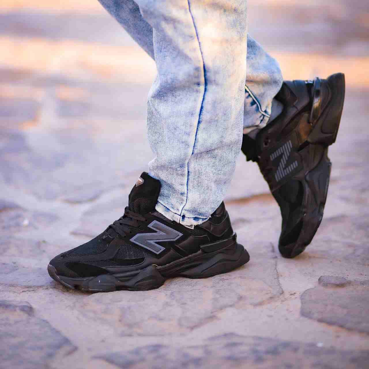 نیوبالانس 9060 New Balance مشکی سبز — تصویر ۹
