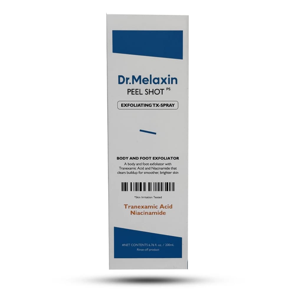 اسپری لایه‌بردار بدن و پا دکتر ملاکسین Peel Shot Exfoliating حجم 200 میل — تصویر ۲