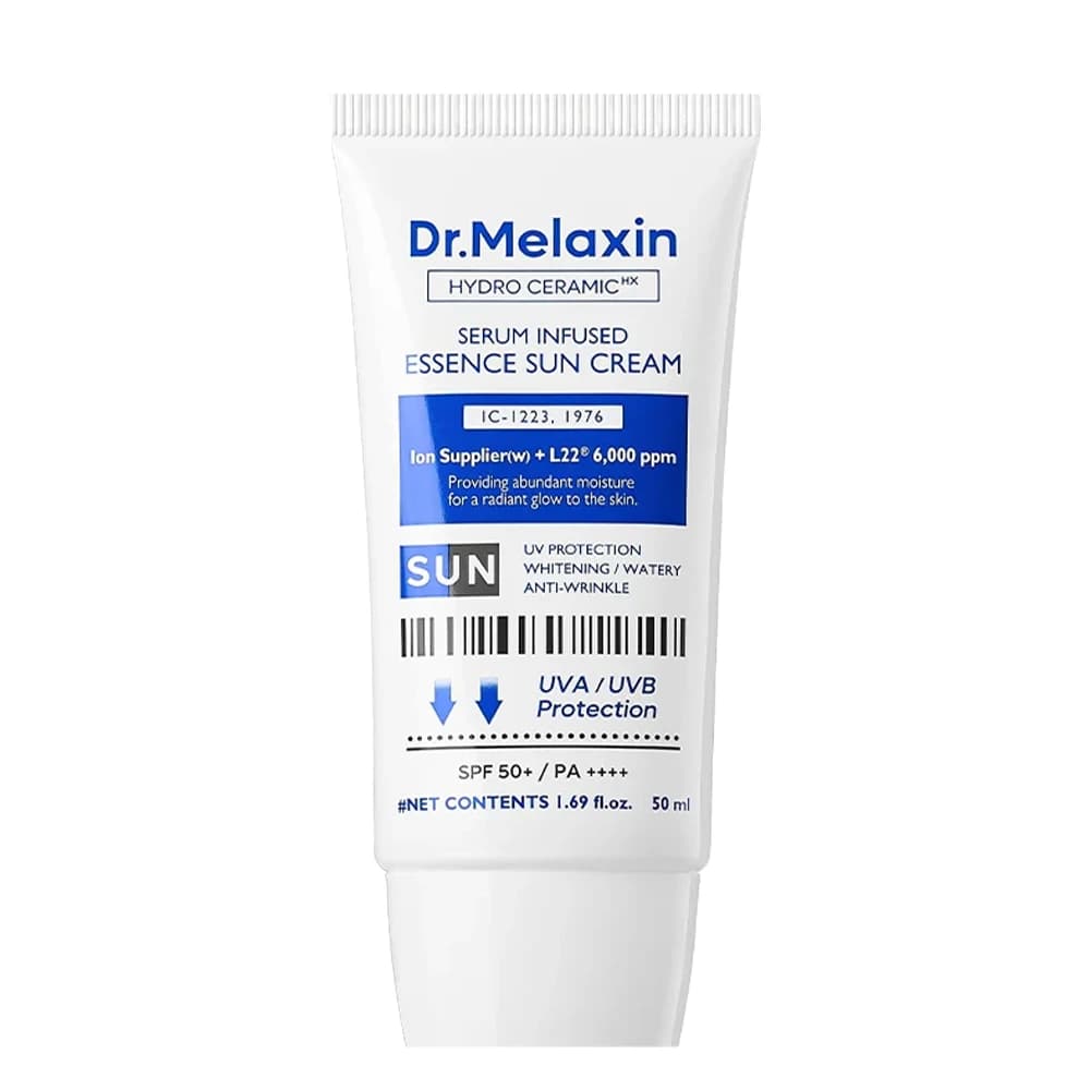 کرم ضدآفتاب هیدرو سرامیک دکتر ملاکسین +SPF50 آبرسان، ضدچروک و روشنکننده پوست حجم 50 میلیلیتر