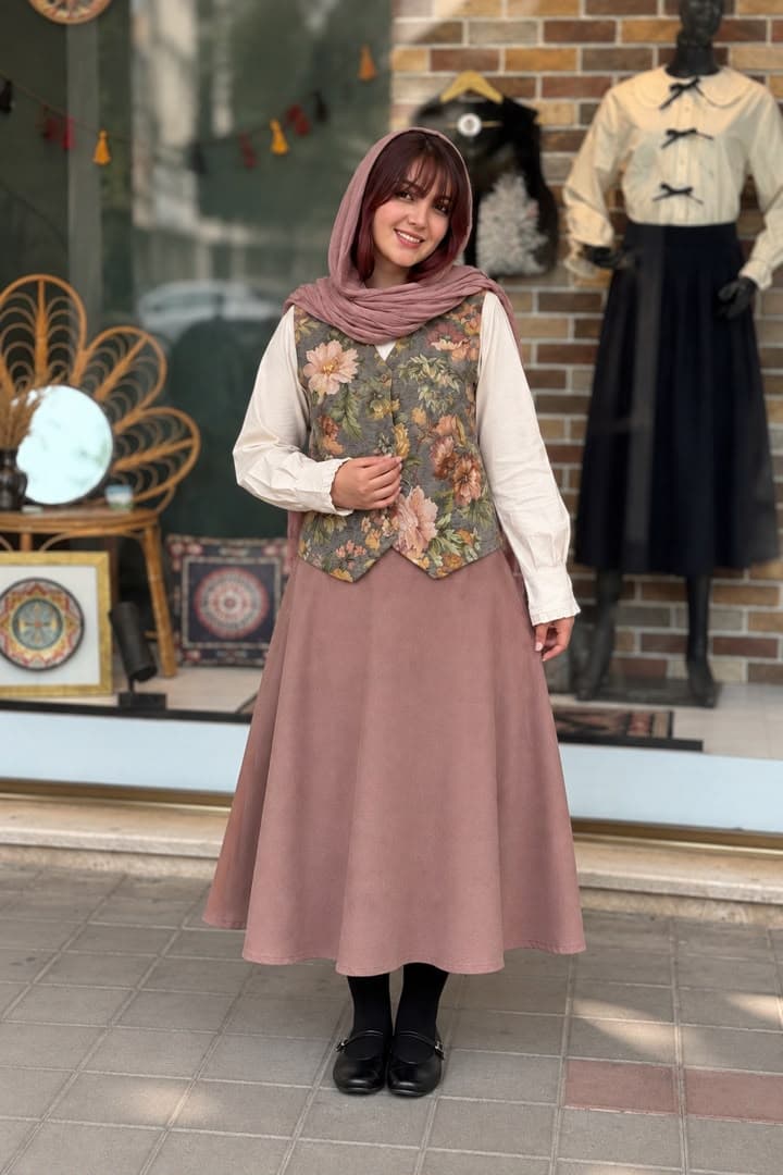 جلیقه طبیعت طوسی