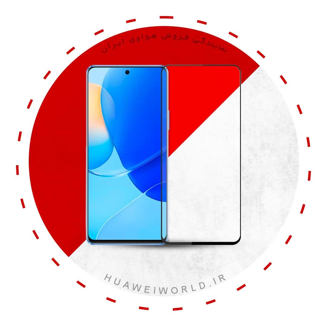 گلس شیشه ای تمام صفحه و فول چسب موبایل Huawei Y90 برند رد لیبل