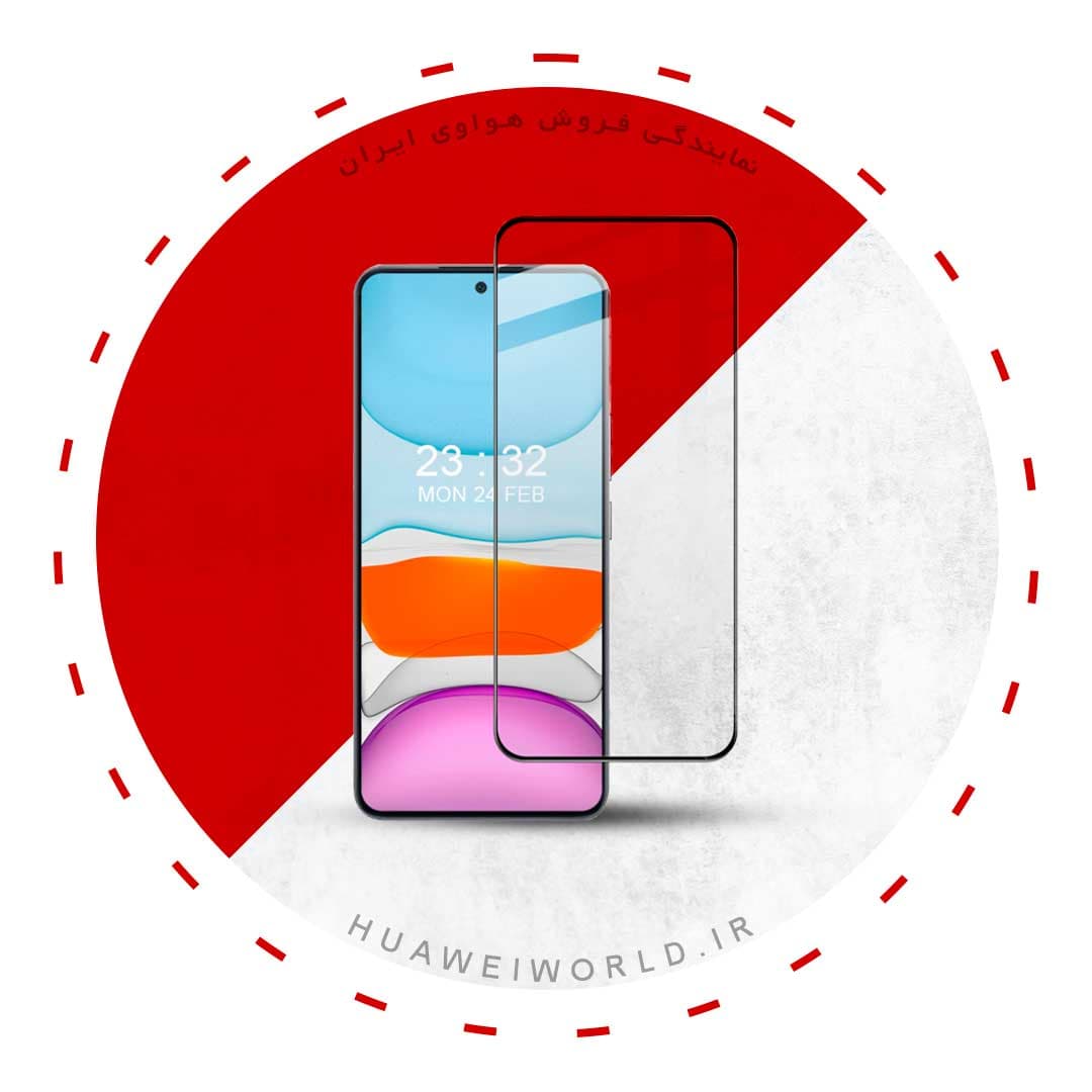 گلس شیشه ای تمام صفحه و فول چسب موبایل Honor 90 برند رد لیبل
