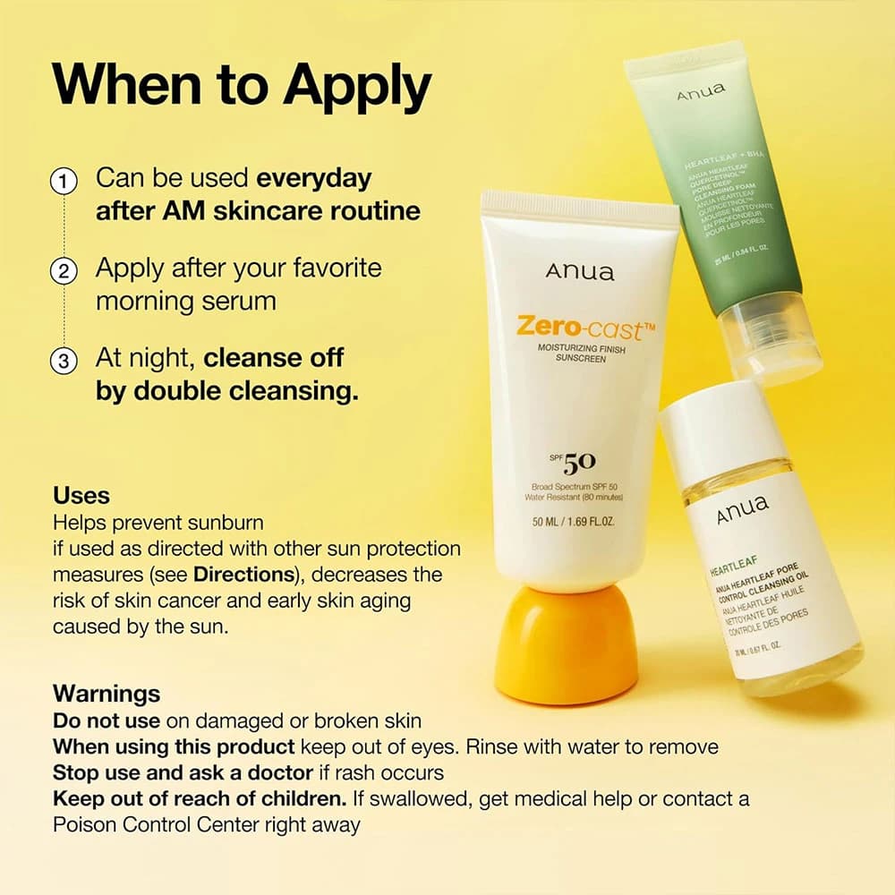 ضدآفتاب آبرسان آنوا SPF50 مدل Zero-cast حجم 50 میلی‌لیتر — تصویر ۷