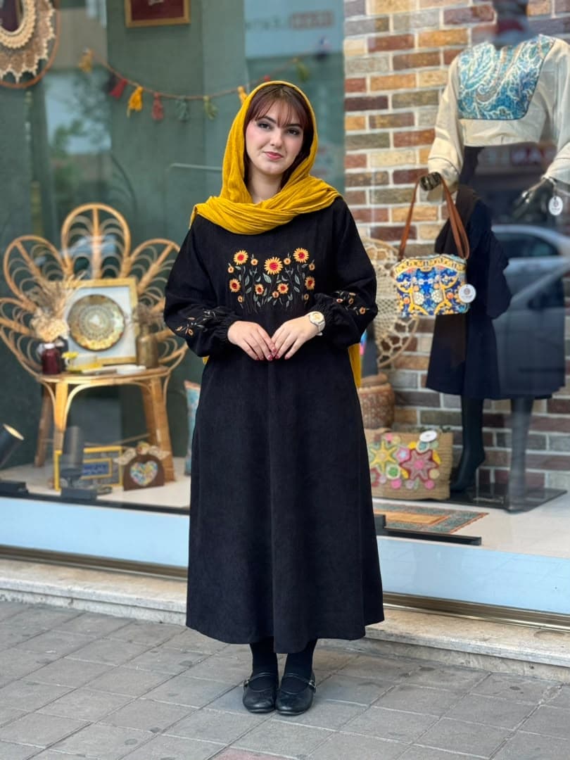 پیراهن آفتابگردون مشکی
