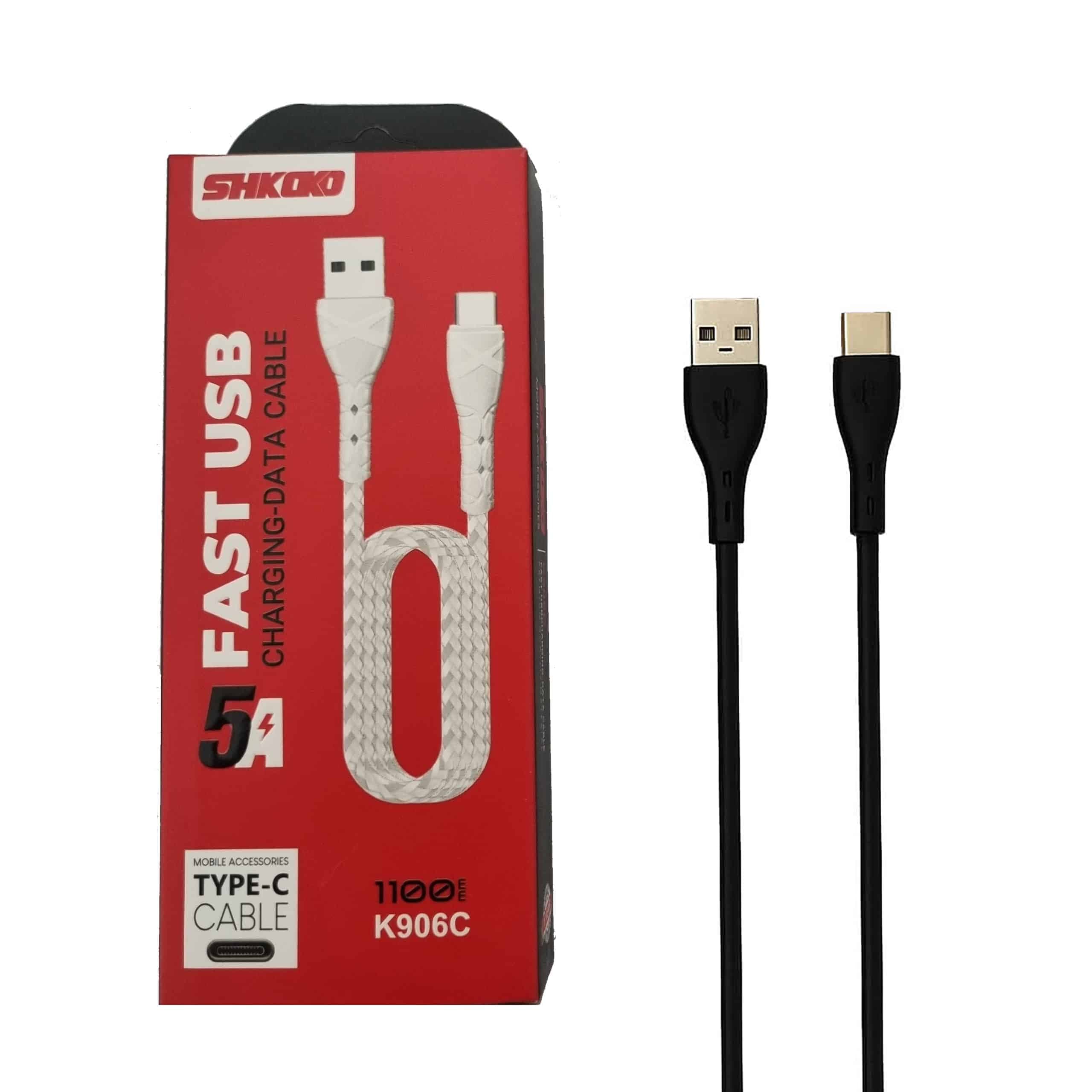 کابل شارژ تایپ سی شکاکو مدل K906C