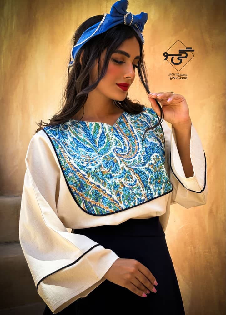 ست شومیز دامن ماهک سورمه ای — تصویر ۳