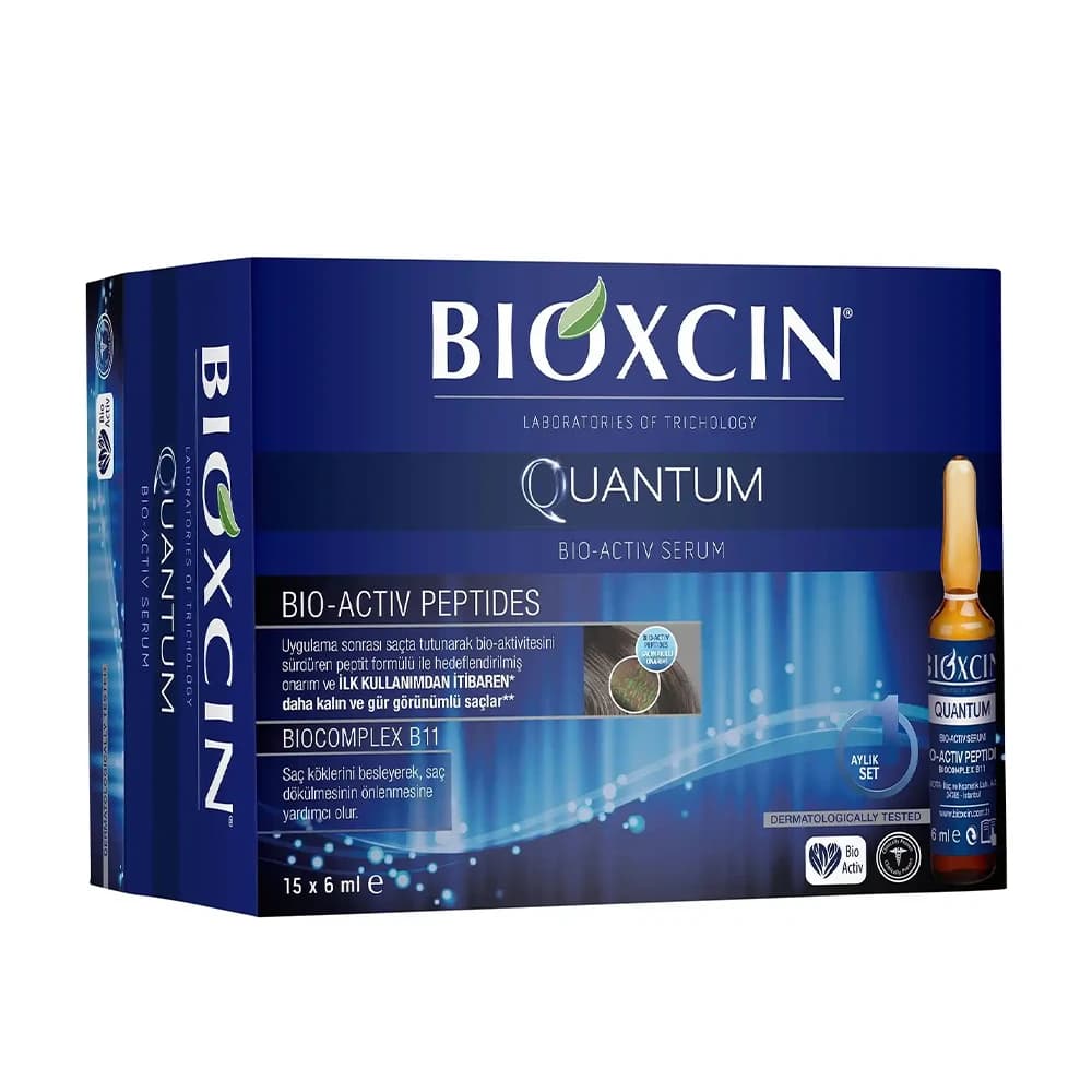 سرم ضدریزش و تقویتکننده مو بیوکسین سری QUANTUM مناسب موهای نازک 15×6 میلیلیتر
