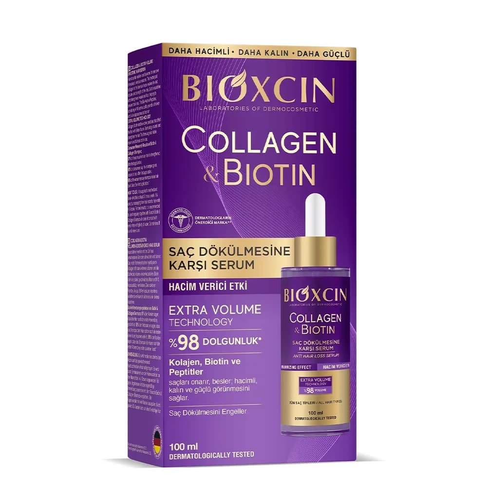 سرم مو حجم‌دهنده و ضدریزش بیوکسین مدل COLLAGEN & BIOTIN حجم 100 میلی‌لیتر — تصویر ۲