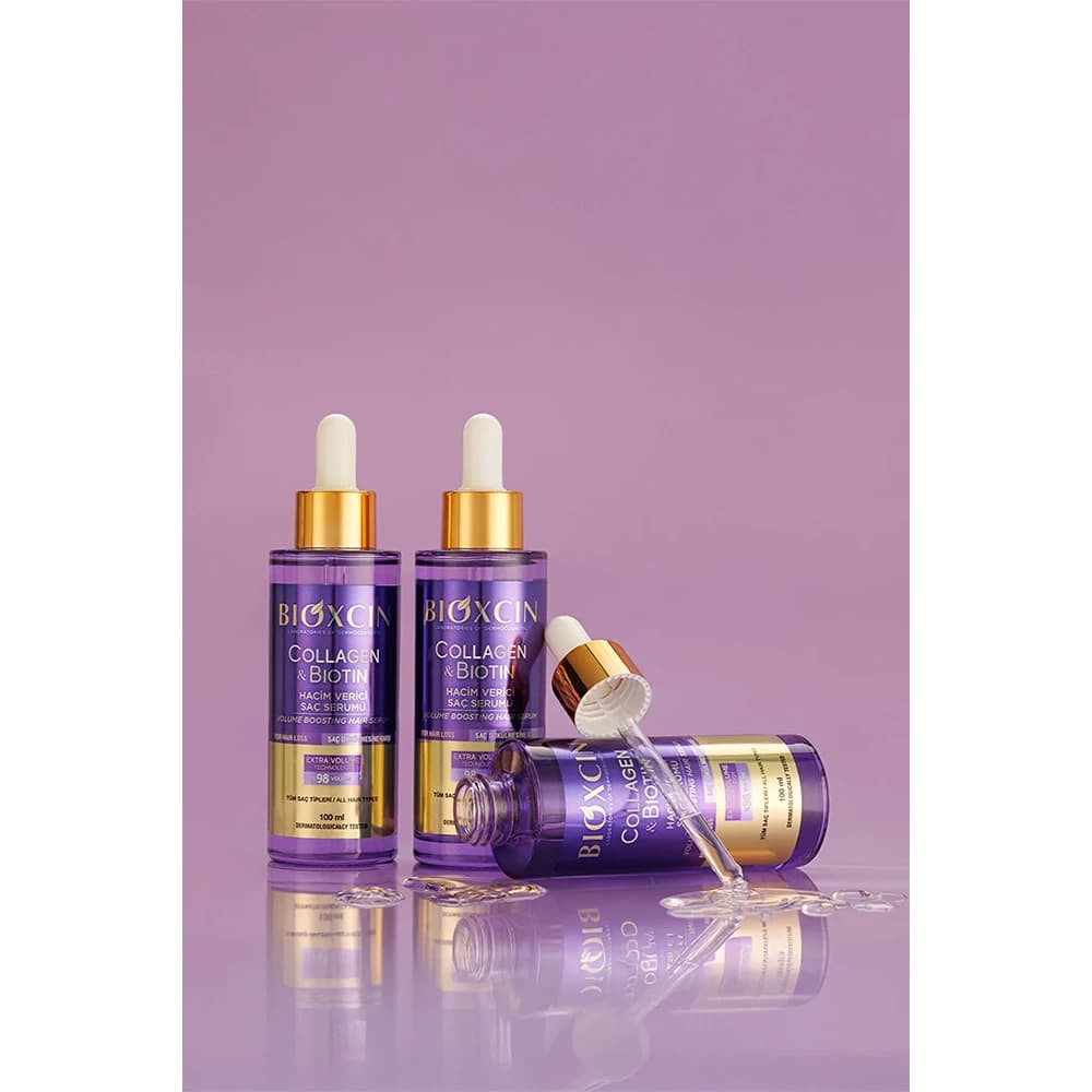 سرم مو حجم‌دهنده و ضدریزش بیوکسین مدل COLLAGEN & BIOTIN حجم 100 میلی‌لیتر — تصویر ۵