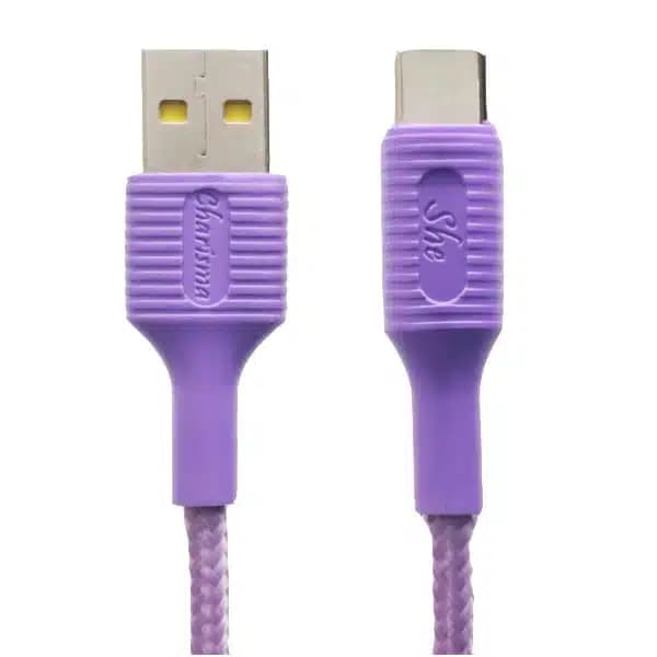 کابل شارژ شی کاریزما تایپ سی مدل صبا کد She113 — تصویر ۱۰