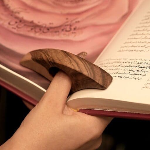 نگهدارنده (هولدر) انگشتی کتاب چوبی طرح آکاردئون